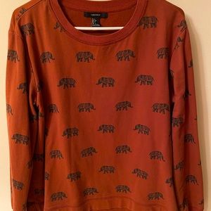 Forever 21 Elephant Print Sweater